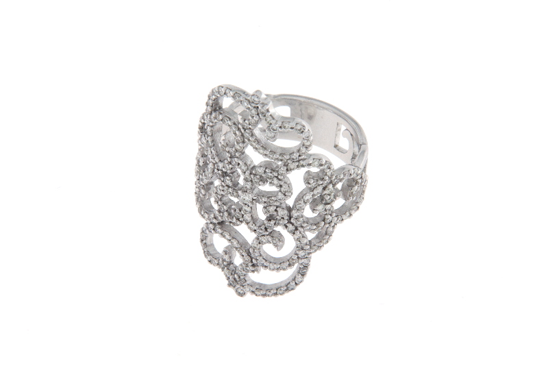 WHITE GOLD AND DIAMOND RING JUNIORB AN2058